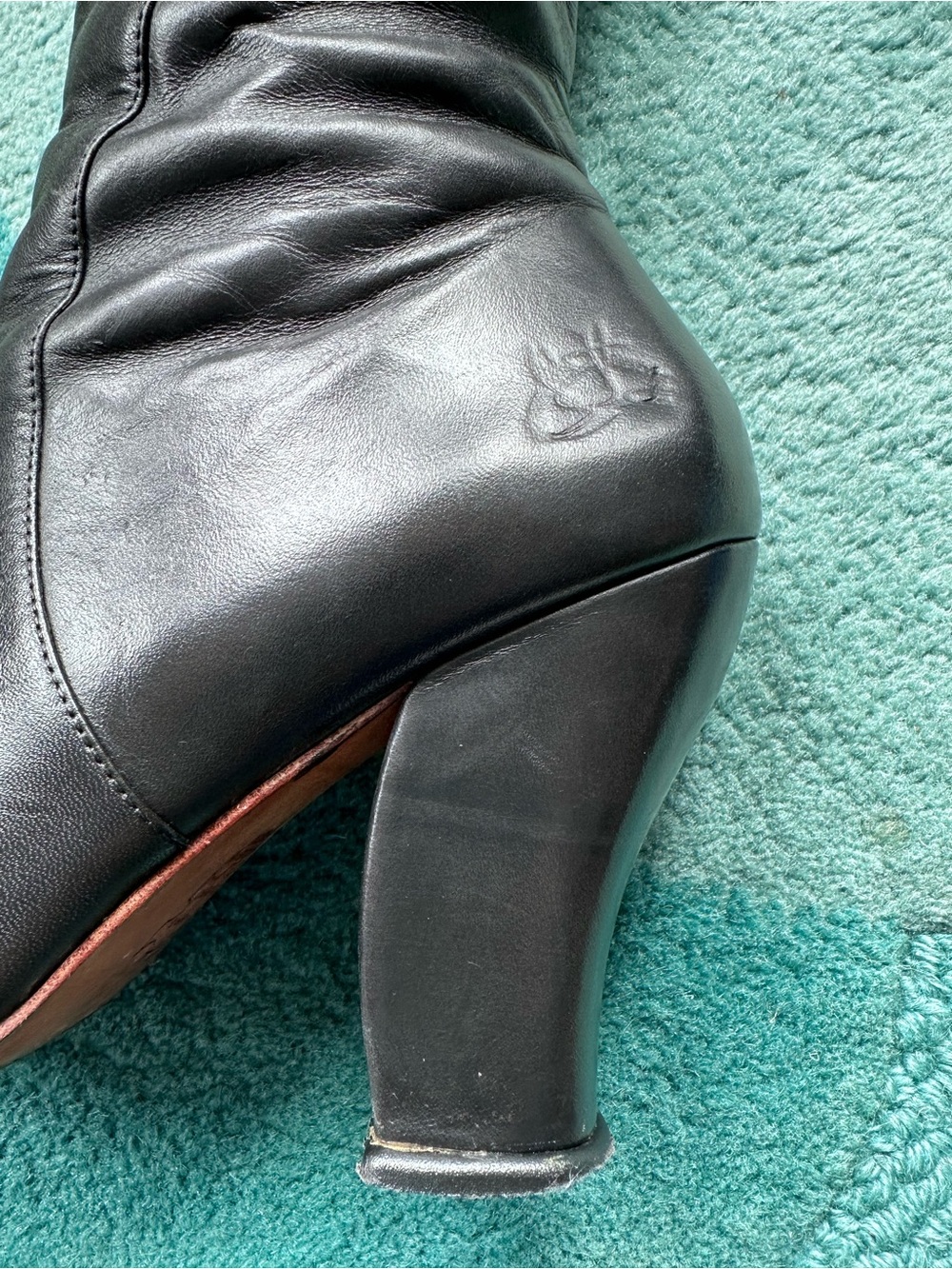 Fluevog Elegant Conversations Jillian black heeled midcalf boot -7 (fits 6.5/6) - Picture 13 of 16